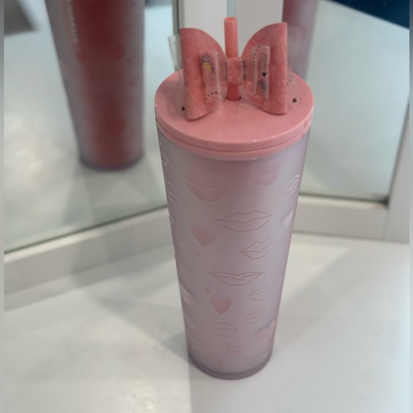 Starbucks Other - 💖 Starbucks valentine 2021 pink and red lip 👄 soft touch tumbler